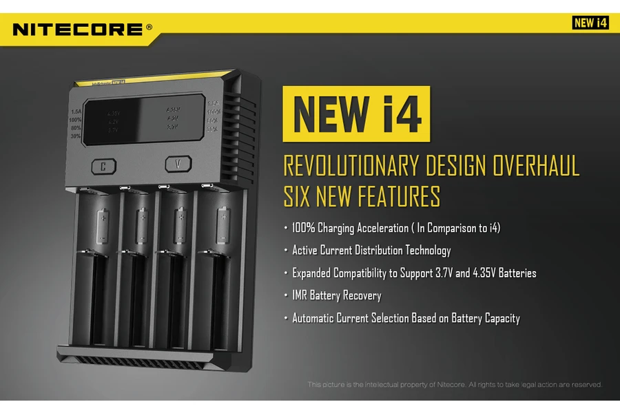 Nitecore Intellicharger New i4 Li-ion 18650 Pil Şarj Cihazı
