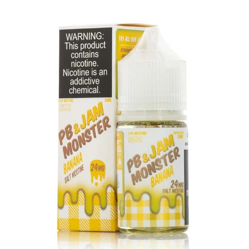 Jam Monster & PB - Banana Salt 30ML (Muz Fıstık Ezmesi)