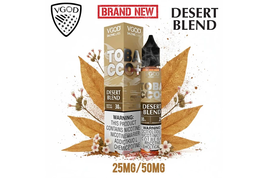 VGOD SaltNic Desert Blend Tobacco - Baharatlı ve Kuru Tütün Aromalı 30ML
