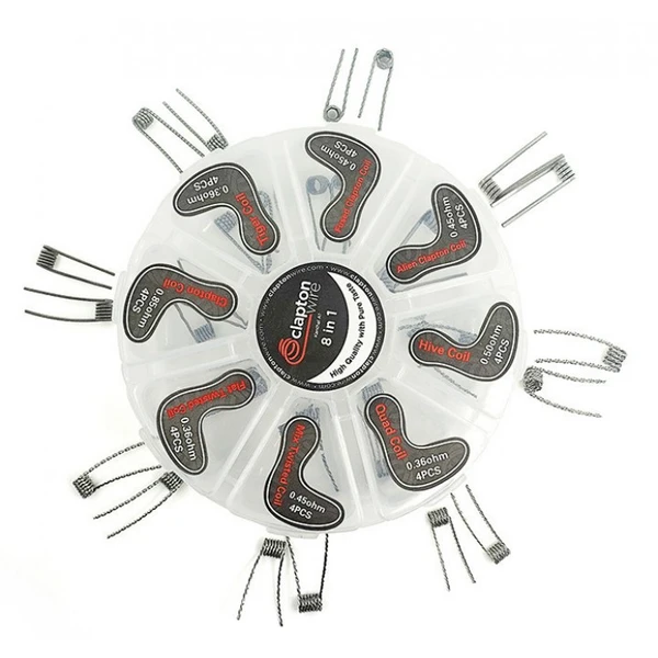Clapton Wire Kanthal A1 8in1 Hazır Sarılı Coil Seti 33 Parça