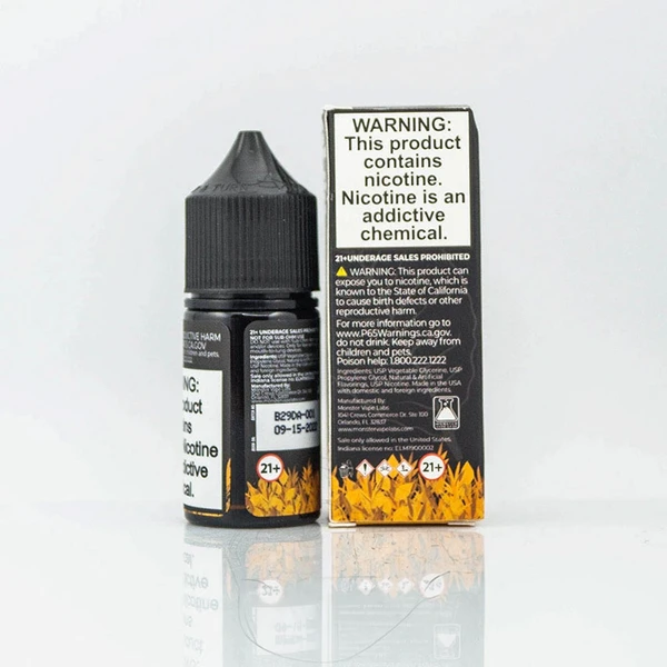 Jam Monster - Tobacco Monster Bold Salt 30ML (Tütün Vanilya Fındık)