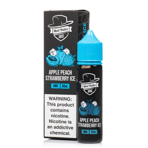 Mad Hatter Juice - Apple Peach Strawberry Ice (60mL)