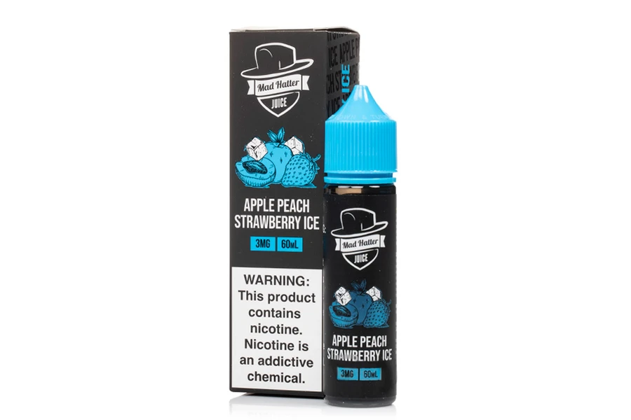 Mad Hatter Juice - Apple Peach Strawberry Ice (60mL)