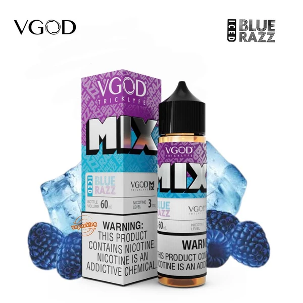VGOD Blue Razz Mix Iced Premium Likit - Ahududu Aromalı 60ML