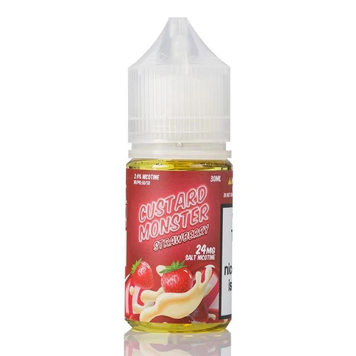 Jam Monster - Custard Monster Strawberry Salt 30ML (Çilek Muhallebi)