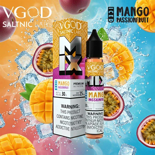VGOD SaltNic Mango Passionfruit Mix Iced 30ML - Buzlu Tropikal Meyve Karışımı