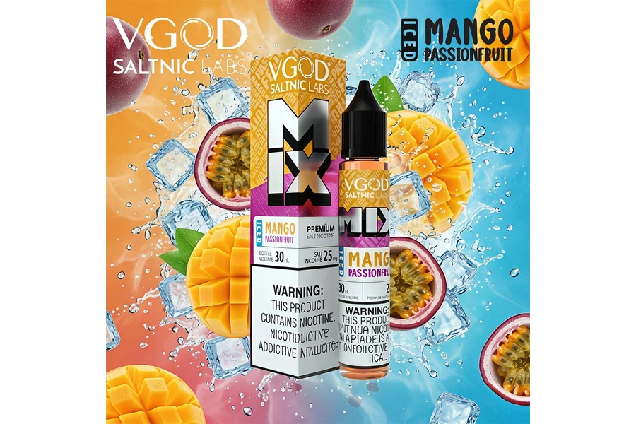 VGOD SaltNic Mango Passionfruit Mix Iced 30ML - Buzlu Tropikal Meyve Karışımı
