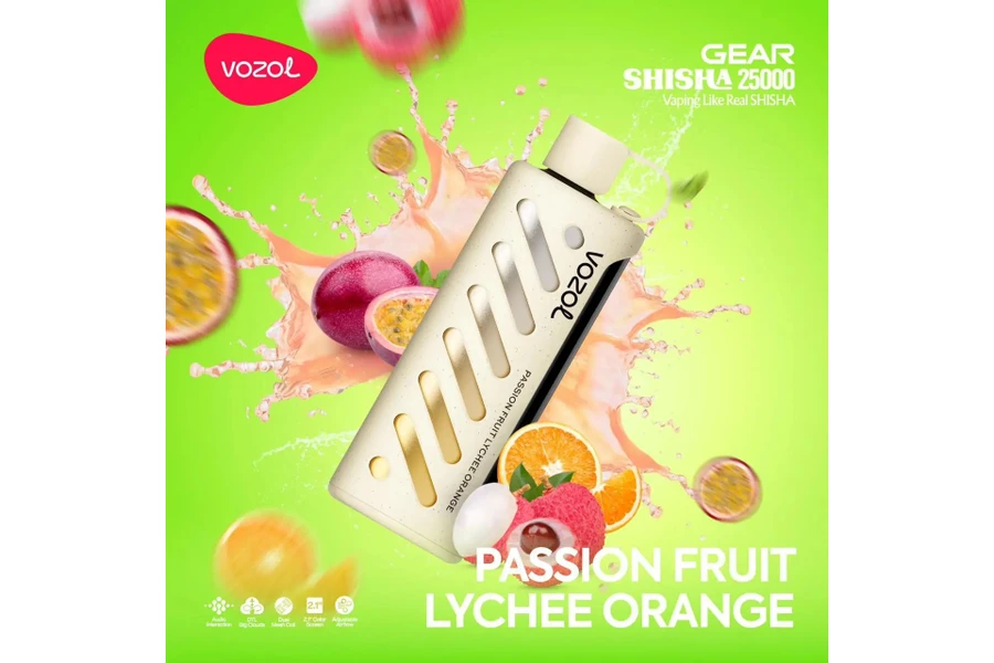 VOZOL GEAR 25000 Passion Fruit Lychee Orange