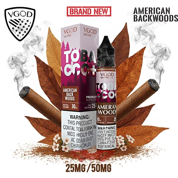VGOD SaltNic American Backwoods Tobacco - Amerikan Tütünü Aromalı Salt Likit 30ML