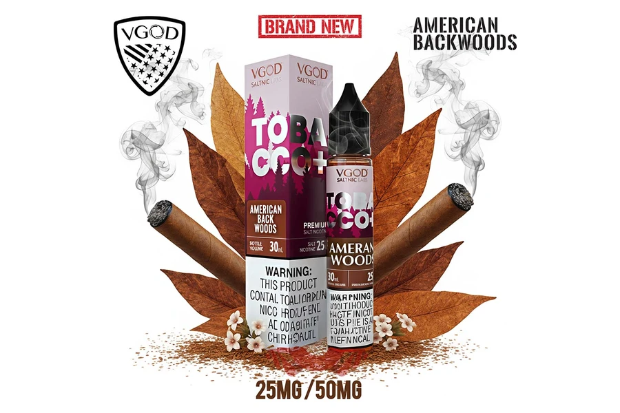 VGOD SaltNic American Backwoods Tobacco - Amerikan Tütünü Aromalı Salt Likit 30ML