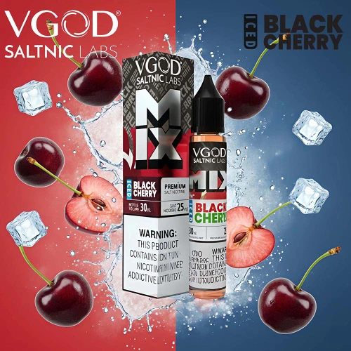 VGOD SaltNic Black Cherry Mix Iced - Buzlu Siyah Kiraz Aromalı Salt Likit 30ML