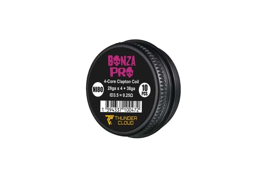 Thunder Cloud Bonza Pro 4-Core Fused Clapton Ni80 - 0.25 Ohm Hazır Coil (10 Adet)