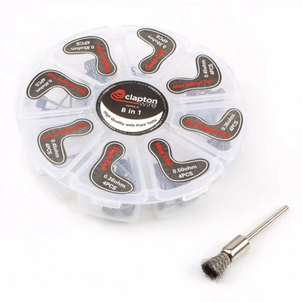 Clapton Wire Kanthal A1 8in1 Hazır Sarılı Coil Seti 33 Parça